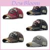 Cappellino da Baseball Unisex in Cotone con Scritta Ricamata e Visiera Vintage per Protezione Solare all'Aperto
