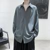 Mens 2026 Fashion Textured Shirts Long Sleeve Summer Beach Shirt Casual Button Down Shirts