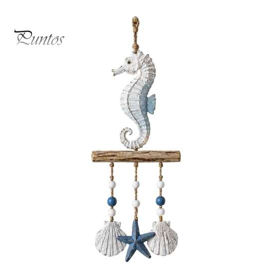 Decorazione da Appendere per Portico Costiero, Ornamento da Parete in Legno Illuminato, Cartello Nautico con Pesce, Conchiglia, Stella Marina e Ornamenti, Luci LED Calde, Casa al Mare per