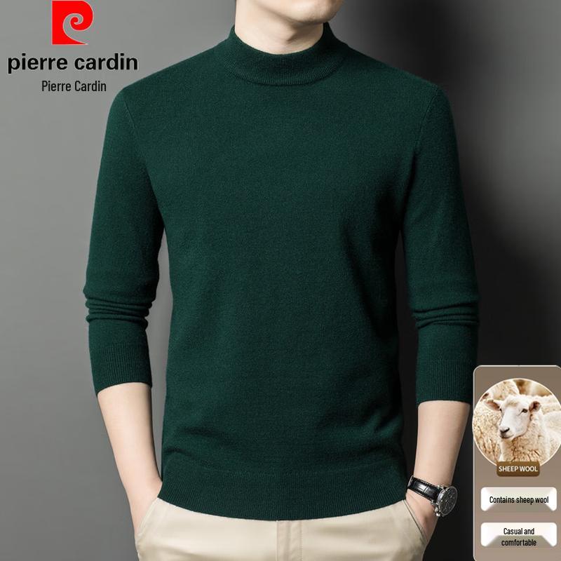 Pierre Cardin Men's Slim-Fit Semi-Turtleneck Wool Blend Sweater