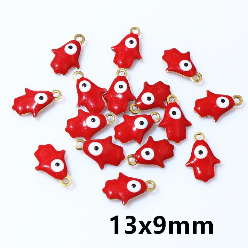 20pcs 8.5x6mm Enamel Evil Eyes Ball Charms Pendant Small DIY Jewelry Making Accessories Findings for Necklace Bracelet Earrings