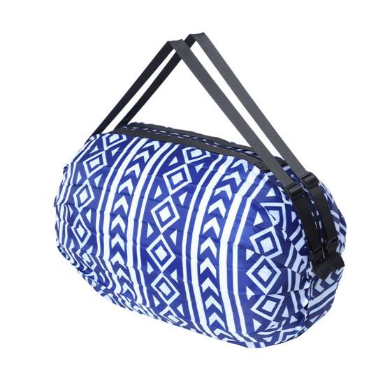 

Складна багаторазова продуктова сумка з квітковим принтом, складана сумка-акордеон для покупок, нейлонова міцна сумка-тоут для покупок, поміщається в кишеню для подорожей, пікніка, кемпінгу E