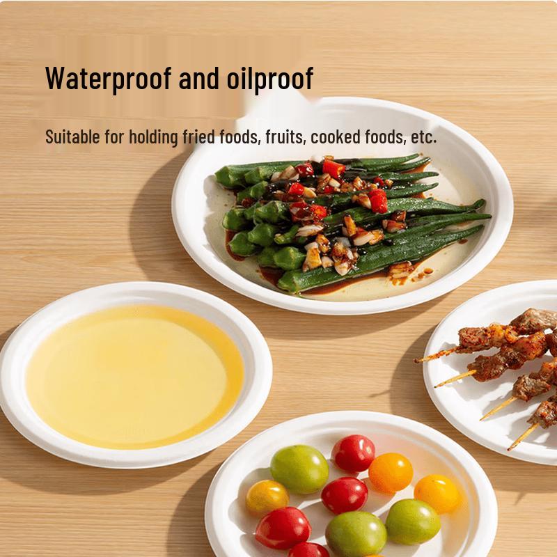 Taishun Disposable Thickened White Round Paper Plates