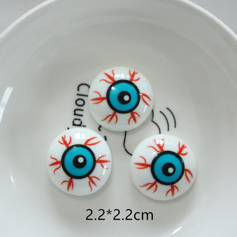 10Pcs Resin Colorful Kawaii Eye Bat Pumpkin owl Ghost Skull Figurines Flatback Stone DIY Bow Halloween Decor Scrapbook Crafts