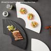Deou Xingguang Japanese Ceramic Fan-Shaped Serving Platter