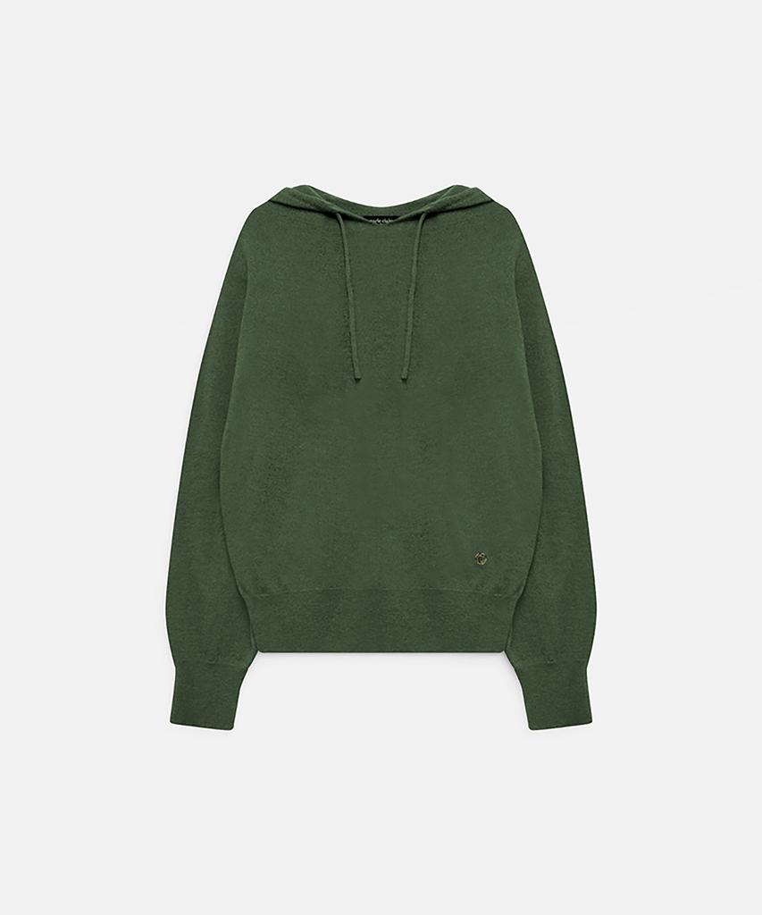MARIE CLAIRE Whole Garment Wool Hooded Knit (Magckn26Mgn)