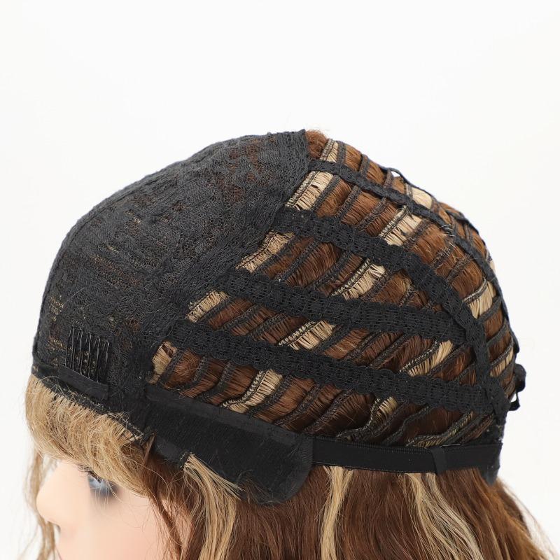 Wig, European and American women, African curly long curly hair, big wave chemical fiber wig, headgear, source wigs.