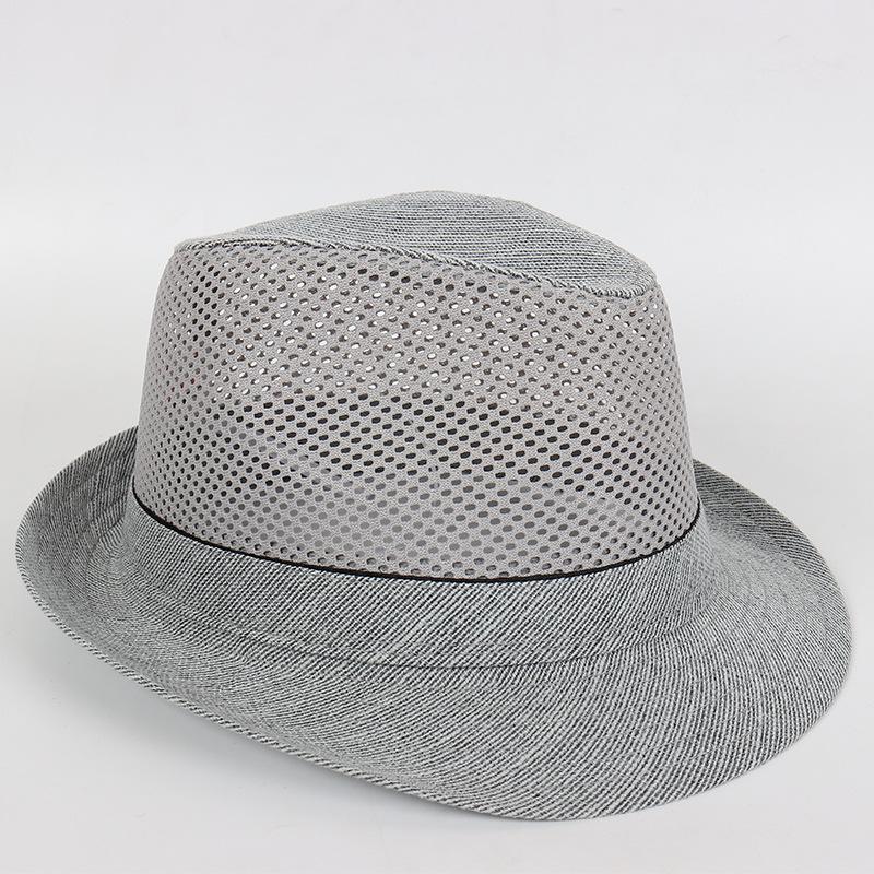 Outdoor beach top hat middle-aged men's hat sun hat summer mesh middle-aged and elderly leisure hat