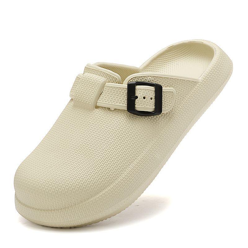 

Баотоу тапочки мужские летние носить толстоподошвенные нескользящие повседневные наступающие на говно пляжные сандалии без каблука ленивые полушлепки 44/45