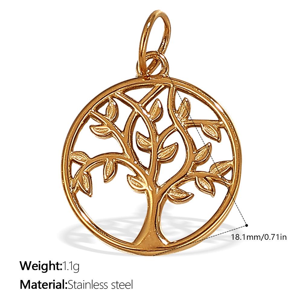 18K Gold-Plated Stainless Steel Beach-Style Pendant Necklace
