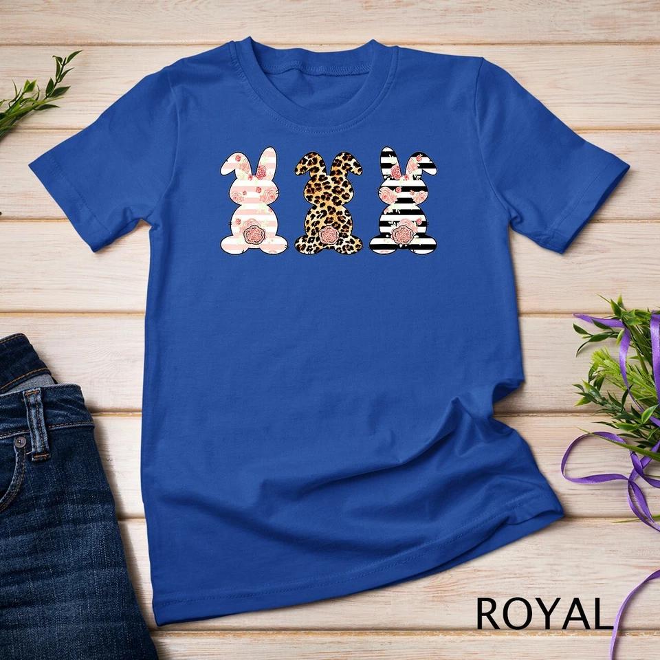 Leopard Easter Bunny Rabbit Trio Cute Easter T-Shirt Unisex T-shirt 8 M
