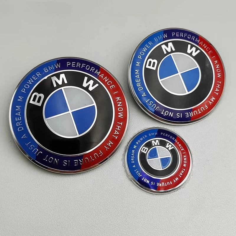 GRUPA BMW 3 szt. 45MM 74MM 82MM Kierownica Samochód Odznaka na maskę Przód Odznaka na klapę bagażnika Tył Dla BMW E36 E64 F10 F30 F32 F34 X1 X3 X5 X6