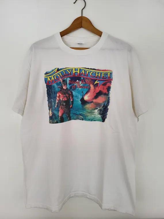 Винтажная футболка с тура Molly Hatchet Размер от S до 5XL NZ272 Унисекс футболка XXL