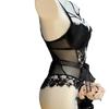Sexy Underwear Onesie Women's Free Bra French Seduction Sexy Transparent Lace