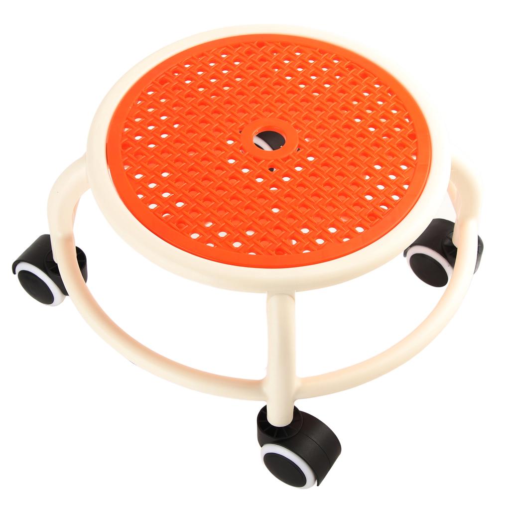 Okrągły Stołek na Kółkach Niski Wygodny Uniwersalny Koło Ruchomy Mini Stołek Wysoka Nośność dla