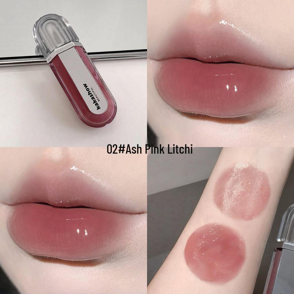 Kakashow Mirror Lock Light Lip Gloss - Moisturizing, Plumping, Long-Lasting, Whitening, with a Sheer Glass Shine.