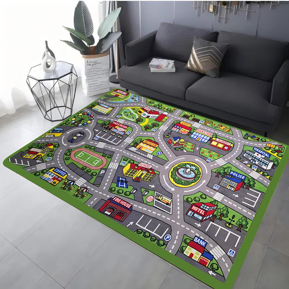 

Playful Interactive Traffic Play Mat Non-Slip Learning Rug for Kids Room or Play Area – Compatible with Toy Cars, Home Decor 40cm x 60cm
