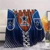 1Pc Cowboys Football Print Flannel Blanket, High quality Comfortable for All Seasons, Home Decor, Warmth and Comfort, Perfect for Gifts