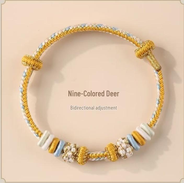 Dunhuang Red Pan Chang Knot Hand-Woven Bracelet – Wearable DIY Gift Accessory