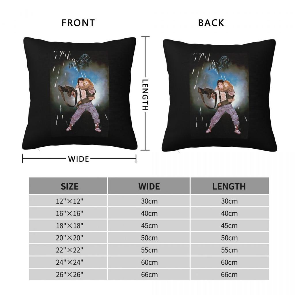 Aliens Ripley And Newt Square Pillowcase Cushion Cover Pillow Case Throw Pillow Cover for Home Bedroom Car