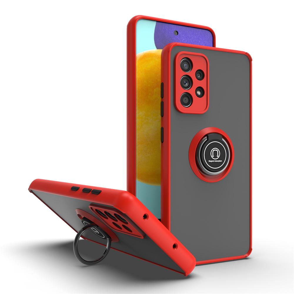 

NEW Magnetic Matte Case For For Samsung Galaxy A73 A72 A71 A52 A51 A42 A33 A32 A31 A03 A04 Luxury Shockproof Ring Holder Cover Full For Galaxy A40