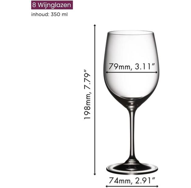 Набор бокалов Riedel Vinum Viognier/Chardonnay, 8 предметов (7416/05)