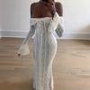 Elegant One-Shoulder Lace Bandeau Dress for Women