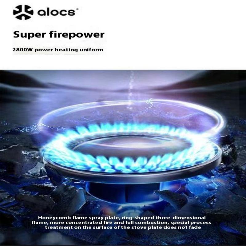 Alocs Outdoor Camping 2800W Foldable Camping Stove - 190g Ultralight Honeycomb Burner for 10kg Backpacking/Hiking Pot (6.5x7cm Foldable)