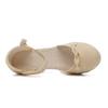 Korean Style 2025 Women's Wedge Heel Espadrille Sandals - Comfortable, Casual, Pointed Toe, Buckle Design