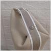 2025 Contrast Color Canvas Lunch Bag & Toiletry Cosmetic Handbag - Women's One-Shoulder Large Capacity