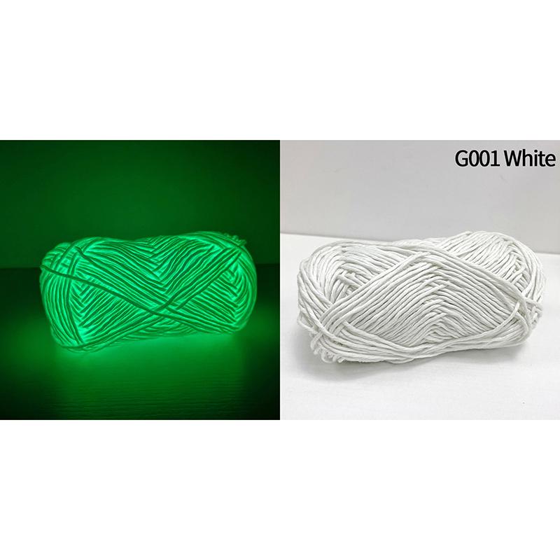 Novel Functional Yarn Glow In the Dark Polyester Luminous Yarn 2mm For Knitting Sweater Hat Glowing Yarn