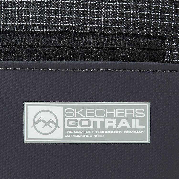 New Skechers Fabric Crossbody Bag, Shoulder Bag Regular Unisex Black Plaid All Over Print L125U035-053F
