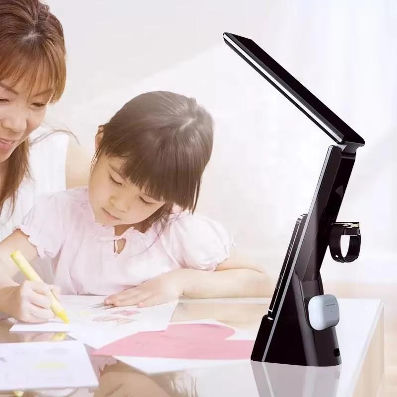 Wireless Charger 6 In 1 Table Lamps FS-N61 Wireless Charger Station With LED Alarm Clock & Mobile Phone Holders for iPhone