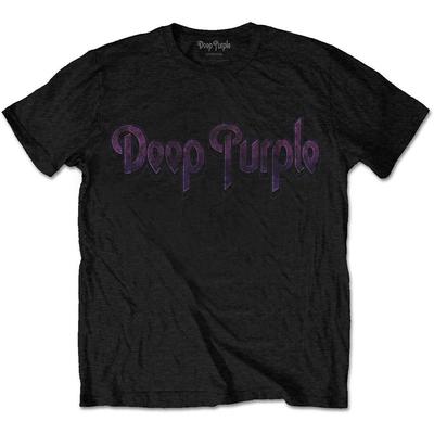 Deep Purple Vintage Logo Slim Fit T-shirt XX-Large Black Unisex T-Shirt