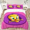 3pcs bedding set Tweety Looney Tunes Includes 1 Comforter + 2 Pillowcases, Without Pillow Inserts, Soft Comfortable,a0909165