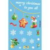 9Pcs PVC Christmas Window Stickers Removable Christmas Static Stickers  New Year Party Decor