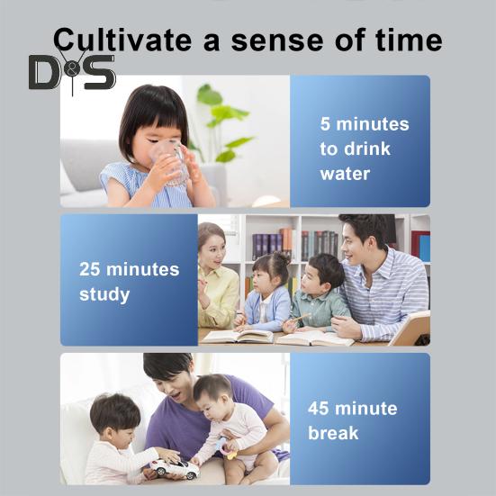 Temporizador de cubo giratorio de 5-15-25-45 minutos con pantalla LED y interruptor deslizante. Temporizador de productividad Pomodoro portátil con vibración y alarma silenciosa para el trabajo, el estudio y la cocina.