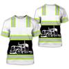 Abbigliamento da Lavoro Estivo Traspirante T-shirt da Uomo Stile Stampa 3D Camionista Sicurezza Trasporti Uniforme da Lavoro Top Ampi Oversize