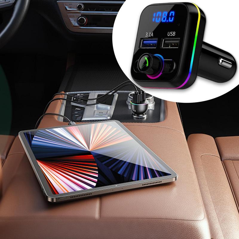 Car Wireless FM Transmitter Radio Adapter FM Transmitter Mp3 Music Player USB Car Charger Fast Charging Radio Transmitter belgium