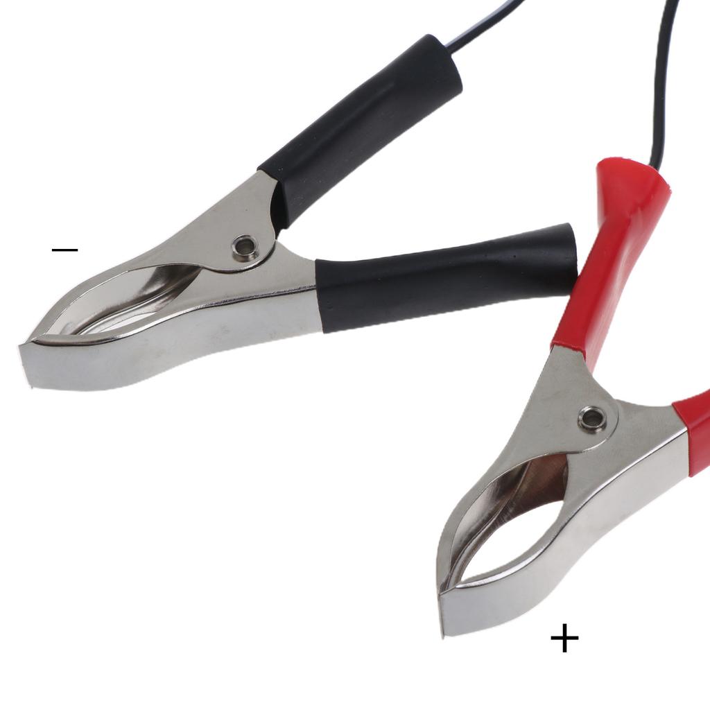 Battery Clamps Extension Cord 12V Battery Alligators Clips Power Supply Cable for Electric Air Blower