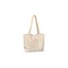 Niche Design Pearlescent Embroidery Cream Color Large Capacity Canvas Bag Women Handbag Shoulder Tote Bag