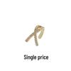 Elegant Gold-Plated Inlaid Diamond Cross Ear Cuff - No Piercing Needed, Trendy New Style Cartilage Clip Earring.