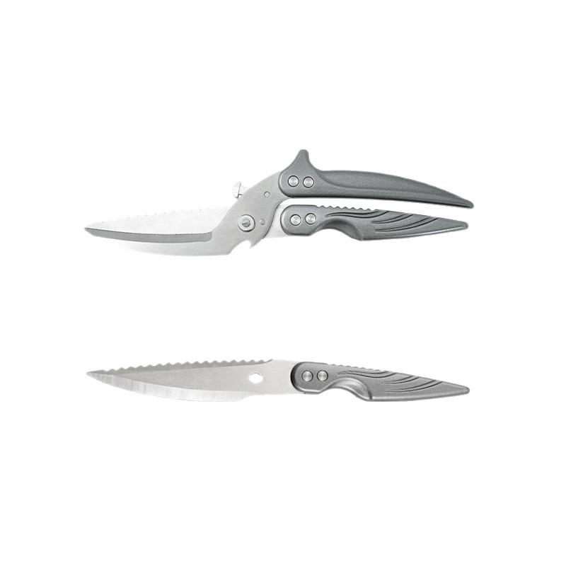 All-Stainless Steel Multi-Functional Kitchen Shears for Chicken, Duck, and Fish