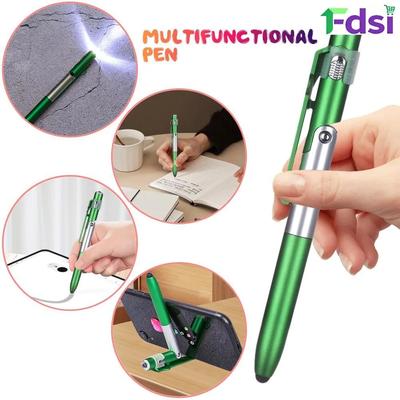 Toy Pen: Four-in-one Folding Pen With LED Light, Phone Stand, And Capacitive Ballpoint Pen 5ml