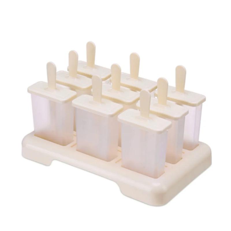9/4hole Ice Cream Maker Plastic Homemade Ice Box DIY Ice-lolly Mold Kitchen Popsicle Making Gadgets Custom Ice Cube Machine