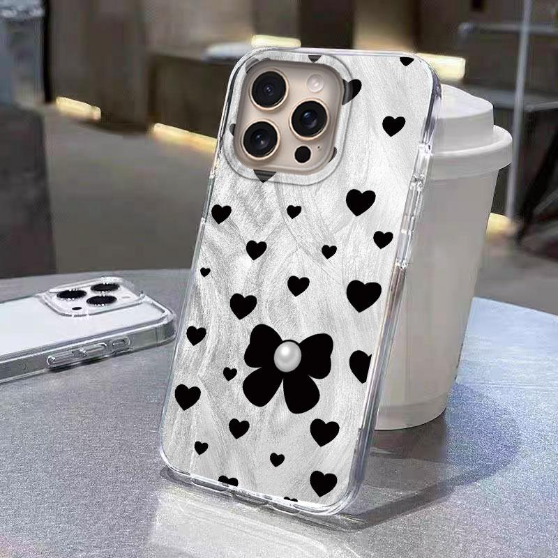 

For iPhone 16 15 13 12 11 Plus Pro Max 14 Pro 7 8 Plus SE XS XR Phone Case Butterfly Bow Print Laser For iPhone 16e Luxury Cover iPhone 12