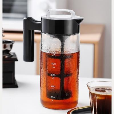 Cold Brew Coffee Maker High Borosilicate Glass Pitcher With Removable Filter Heat Resistant Iced Tea And Coffee Pot For Fridge