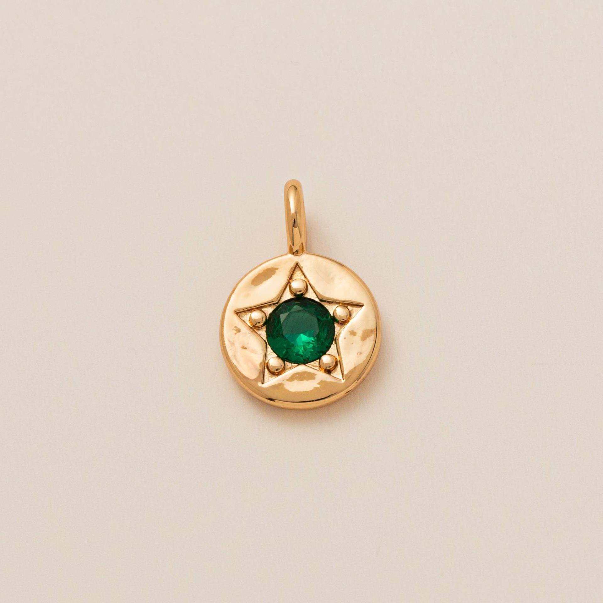 Colorful European & American Zodiac Stone Pendant Necklace for Women - Square Cubic Zirconia Design