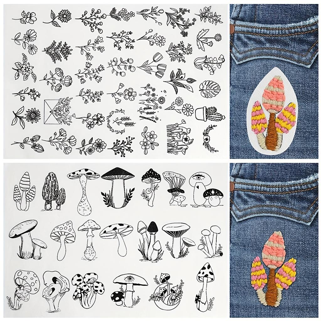 Water Soluble Stabilizer Embroidery Patterns, Stick and Stitch Embroider Paper Wash Away, Flower Floral Daisy Butterfly Designs