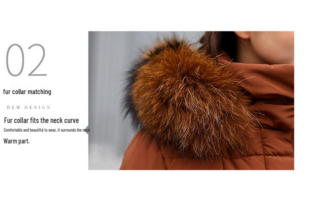 Women's Long Cotton-Padded Jacket with Belt, Over-the-Knee, Slim Fit, Korean Winter 2025 Style.